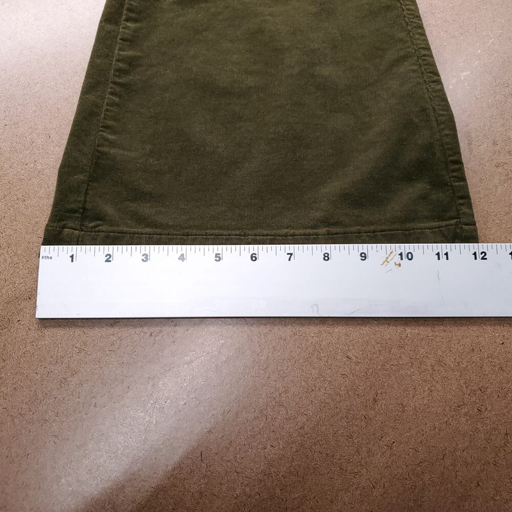 Paige Genevieve Flare Corduroy Pants Stretch Women 30 Dk Brushed Olive 70s Boho - Picture 9 of 15